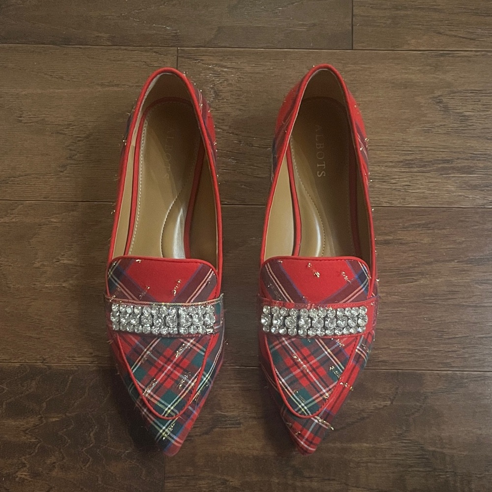 Red Plaid Loafers